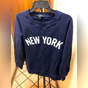 J Crew New York Boyfriend Sweatshirt NWOT Large PRICED AS MARKED